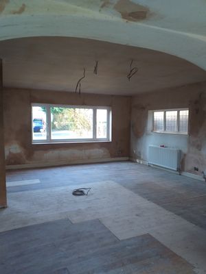 Ground floor renovations and new plastered ceiling