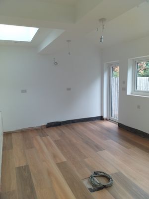 Roof light installed to bring light to new kitchen