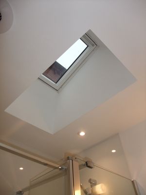 Roof light over new wet room