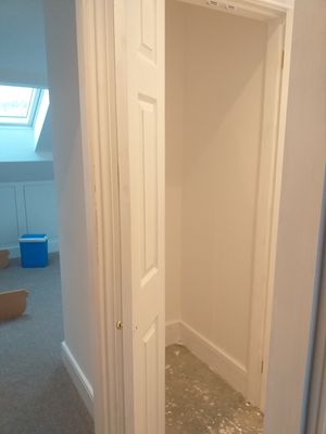 Built in storage cupboard on new landing