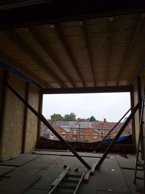 Dormer roof contruction to rear of property